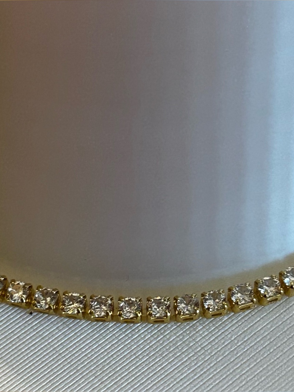 Fashion Jewelry Golden Crystal Adjustable Tennis Bracelet NWOT